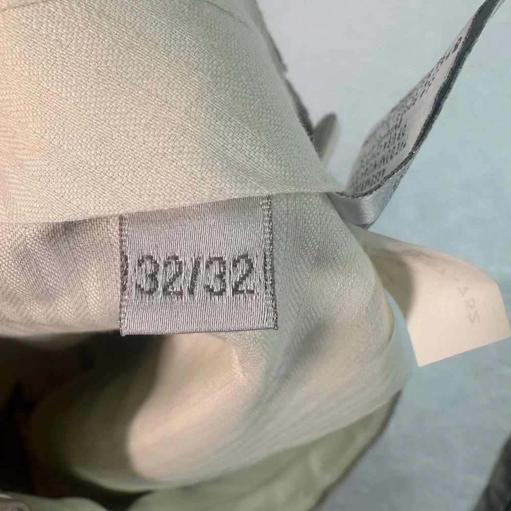Pleated Dress Pants Mens‎ 32x32 Khaki Tan Cuffed Hem Poly Rayon Blend